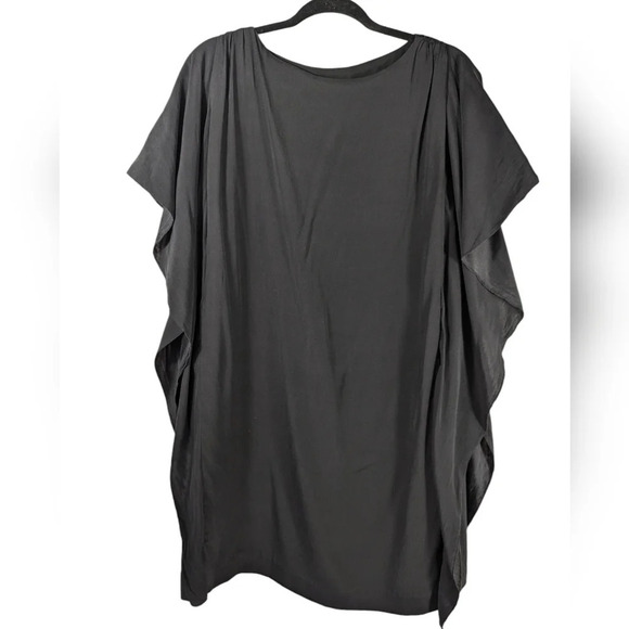 Suzi Chin for Maggy Boutique Black SILK Dolman Sleeve Layered Sheer Mini Dress 4 - Picture 9 of 14